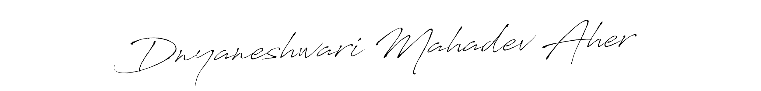 This is the best signature style for the Dnyaneshwari Mahadev Aher name. Also you like these signature font (Antro_Vectra). Mix name signature. Dnyaneshwari Mahadev Aher signature style 6 images and pictures png