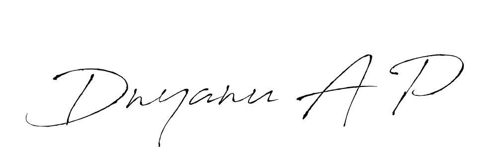 Similarly Antro_Vectra is the best handwritten signature design. Signature creator online .You can use it as an online autograph creator for name Dnyanu A P. Dnyanu A P signature style 6 images and pictures png