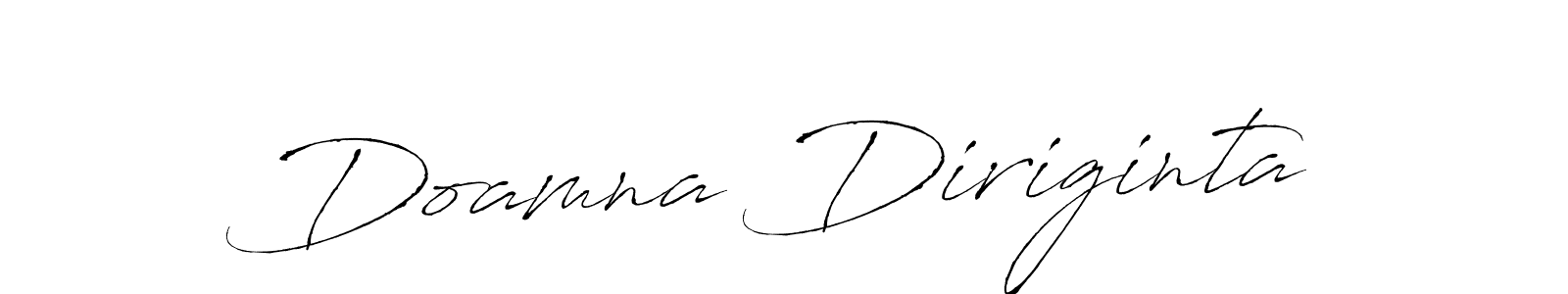 Create a beautiful signature design for name Doamna Diriginta. With this signature (Antro_Vectra) fonts, you can make a handwritten signature for free. Doamna Diriginta signature style 6 images and pictures png