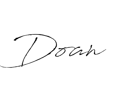 Design your own signature with our free online signature maker. With this signature software, you can create a handwritten (Antro_Vectra) signature for name Doan. Doan signature style 6 images and pictures png
