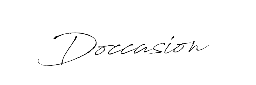 Use a signature maker to create a handwritten signature online. With this signature software, you can design (Antro_Vectra) your own signature for name Doccasion. Doccasion signature style 6 images and pictures png