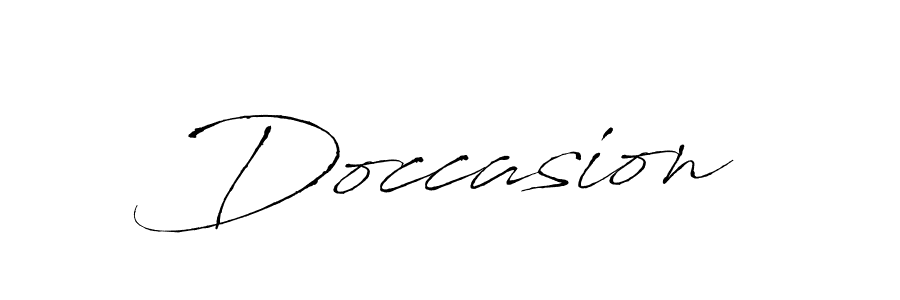 Make a beautiful signature design for name Doccasion. With this signature (Antro_Vectra) style, you can create a handwritten signature for free. Doccasion signature style 6 images and pictures png