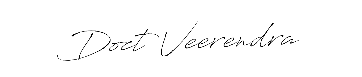 How to make Doct Veerendra name signature. Use Antro_Vectra style for creating short signs online. This is the latest handwritten sign. Doct Veerendra signature style 6 images and pictures png