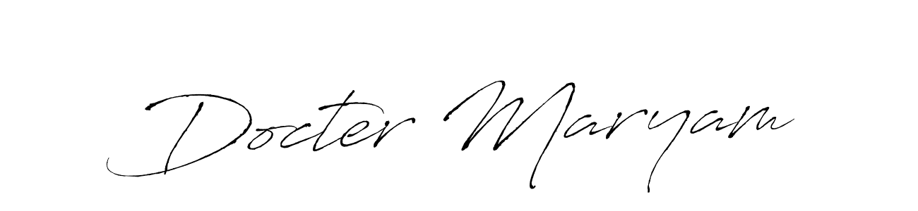 Make a beautiful signature design for name Docter Maryam. Use this online signature maker to create a handwritten signature for free. Docter Maryam signature style 6 images and pictures png