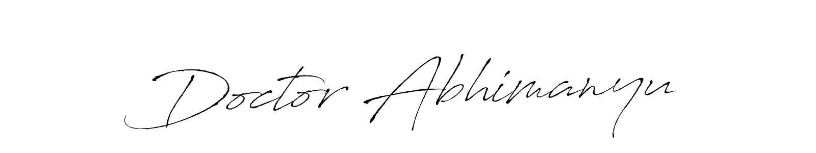 Create a beautiful signature design for name Doctor Abhimanyu. With this signature (Antro_Vectra) fonts, you can make a handwritten signature for free. Doctor Abhimanyu signature style 6 images and pictures png