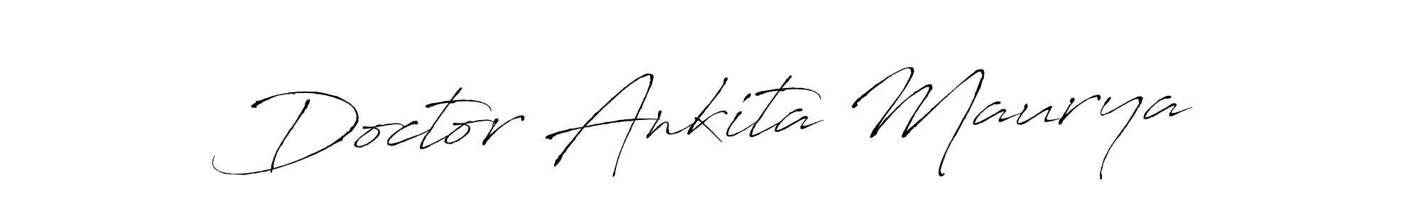 Antro_Vectra is a professional signature style that is perfect for those who want to add a touch of class to their signature. It is also a great choice for those who want to make their signature more unique. Get Doctor Ankita Maurya name to fancy signature for free. Doctor Ankita Maurya signature style 6 images and pictures png