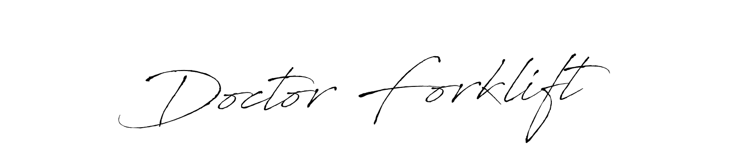 It looks lik you need a new signature style for name Doctor Forklift. Design unique handwritten (Antro_Vectra) signature with our free signature maker in just a few clicks. Doctor Forklift signature style 6 images and pictures png