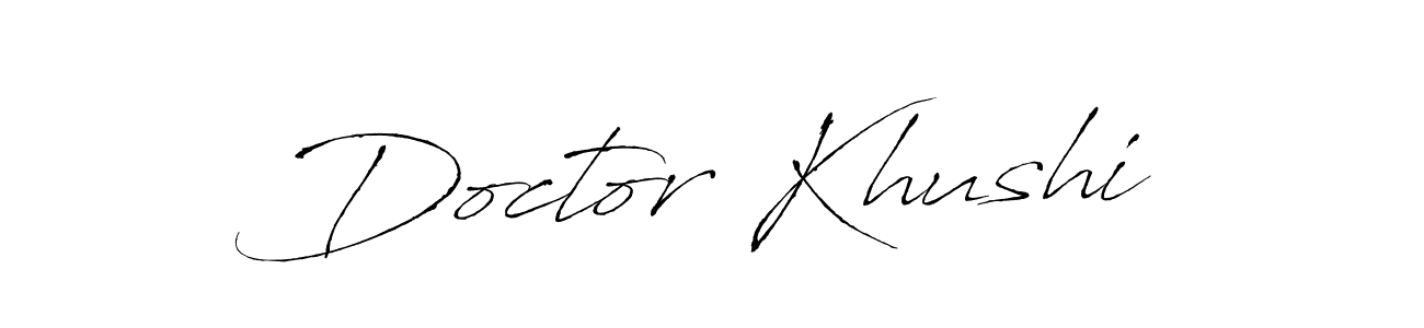 if you are searching for the best signature style for your name Doctor Khushi. so please give up your signature search. here we have designed multiple signature styles  using Antro_Vectra. Doctor Khushi signature style 6 images and pictures png