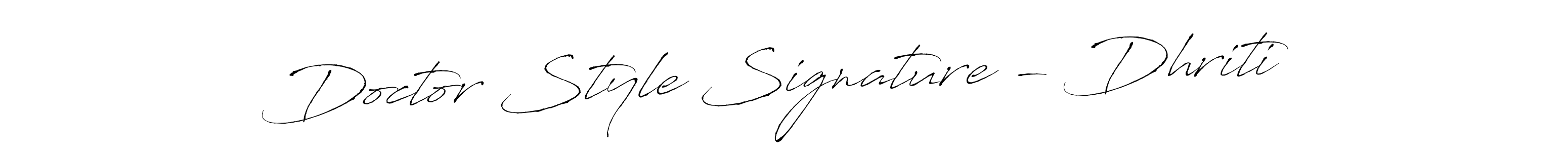 if you are searching for the best signature style for your name Doctor Style Signature - Dhriti. so please give up your signature search. here we have designed multiple signature styles  using Antro_Vectra. Doctor Style Signature - Dhriti signature style 6 images and pictures png