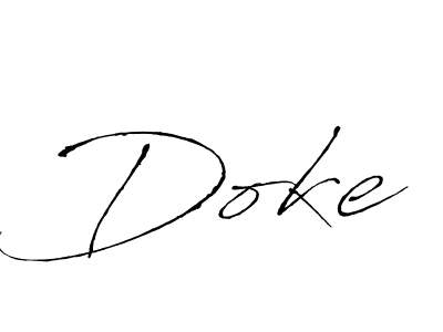 Doke stylish signature style. Best Handwritten Sign (Antro_Vectra) for my name. Handwritten Signature Collection Ideas for my name Doke. Doke signature style 6 images and pictures png