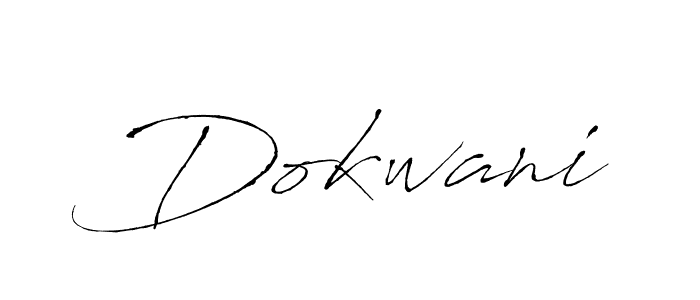 Make a beautiful signature design for name Dokwani. With this signature (Antro_Vectra) style, you can create a handwritten signature for free. Dokwani signature style 6 images and pictures png
