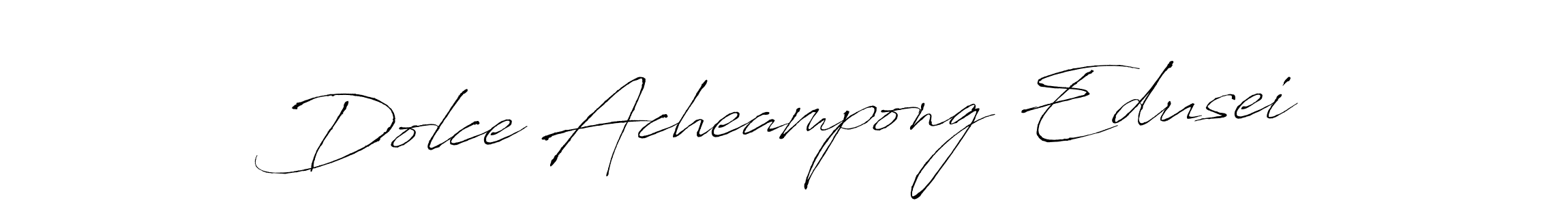 Create a beautiful signature design for name Dolce Acheampong Edusei. With this signature (Antro_Vectra) fonts, you can make a handwritten signature for free. Dolce Acheampong Edusei signature style 6 images and pictures png