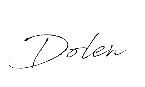 Dolen stylish signature style. Best Handwritten Sign (Antro_Vectra) for my name. Handwritten Signature Collection Ideas for my name Dolen. Dolen signature style 6 images and pictures png