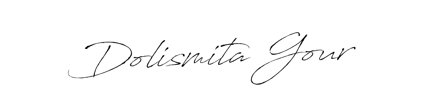 You should practise on your own different ways (Antro_Vectra) to write your name (Dolismita Gour) in signature. don't let someone else do it for you. Dolismita Gour signature style 6 images and pictures png