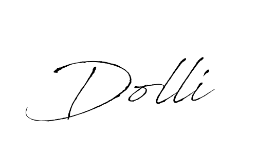 Design your own signature with our free online signature maker. With this signature software, you can create a handwritten (Antro_Vectra) signature for name Dolli. Dolli signature style 6 images and pictures png