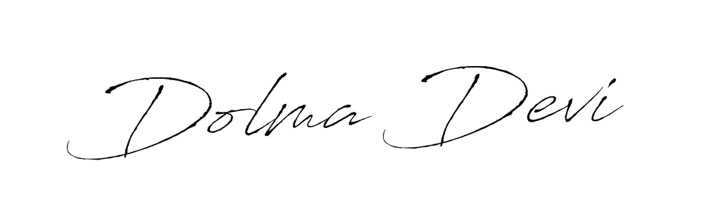 Make a beautiful signature design for name Dolma Devi. With this signature (Antro_Vectra) style, you can create a handwritten signature for free. Dolma Devi signature style 6 images and pictures png