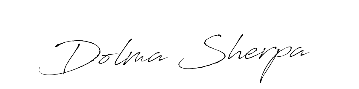 The best way (Antro_Vectra) to make a short signature is to pick only two or three words in your name. The name Dolma Sherpa include a total of six letters. For converting this name. Dolma Sherpa signature style 6 images and pictures png