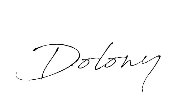 How to make Dolony signature? Antro_Vectra is a professional autograph style. Create handwritten signature for Dolony name. Dolony signature style 6 images and pictures png