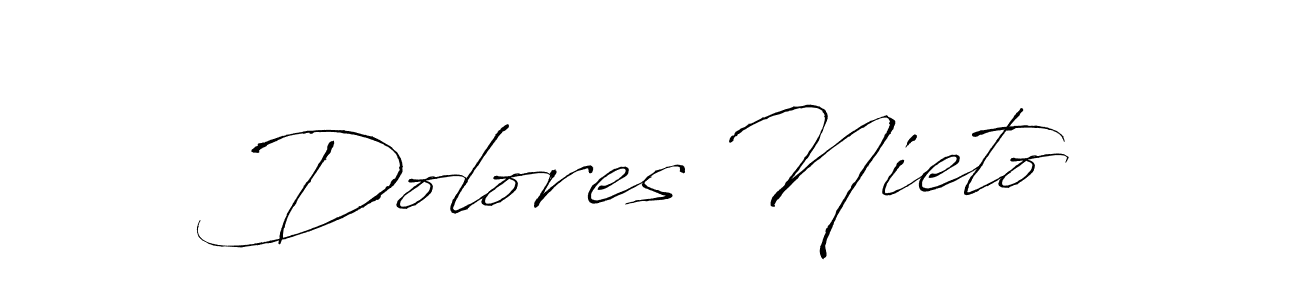 How to make Dolores Nieto name signature. Use Antro_Vectra style for creating short signs online. This is the latest handwritten sign. Dolores Nieto signature style 6 images and pictures png