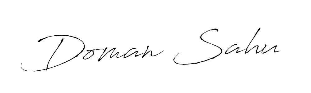 The best way (Antro_Vectra) to make a short signature is to pick only two or three words in your name. The name Doman Sahu include a total of six letters. For converting this name. Doman Sahu signature style 6 images and pictures png