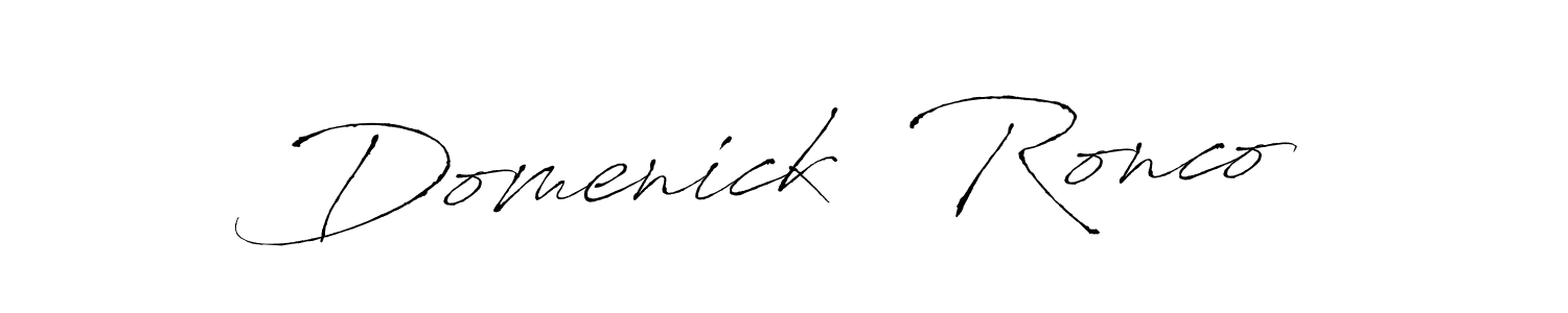 Similarly Antro_Vectra is the best handwritten signature design. Signature creator online .You can use it as an online autograph creator for name Domenick  Ronco. Domenick  Ronco signature style 6 images and pictures png