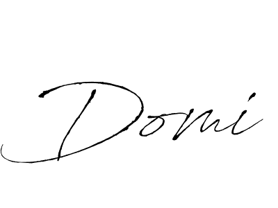 Make a beautiful signature design for name Domi. With this signature (Antro_Vectra) style, you can create a handwritten signature for free. Domi signature style 6 images and pictures png