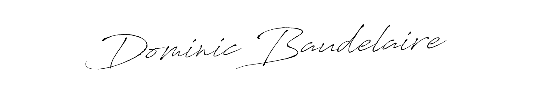 Make a beautiful signature design for name Dominic Baudelaire. With this signature (Antro_Vectra) style, you can create a handwritten signature for free. Dominic Baudelaire signature style 6 images and pictures png