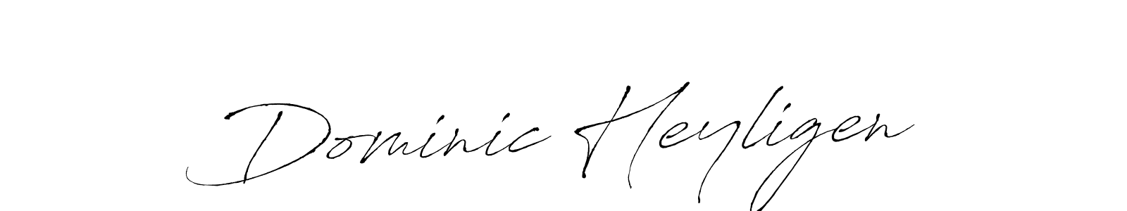 Make a beautiful signature design for name Dominic Heyligen. With this signature (Antro_Vectra) style, you can create a handwritten signature for free. Dominic Heyligen signature style 6 images and pictures png