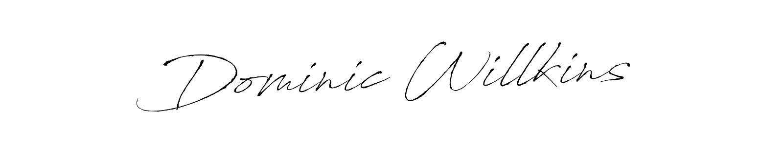 Dominic Willkins stylish signature style. Best Handwritten Sign (Antro_Vectra) for my name. Handwritten Signature Collection Ideas for my name Dominic Willkins. Dominic Willkins signature style 6 images and pictures png