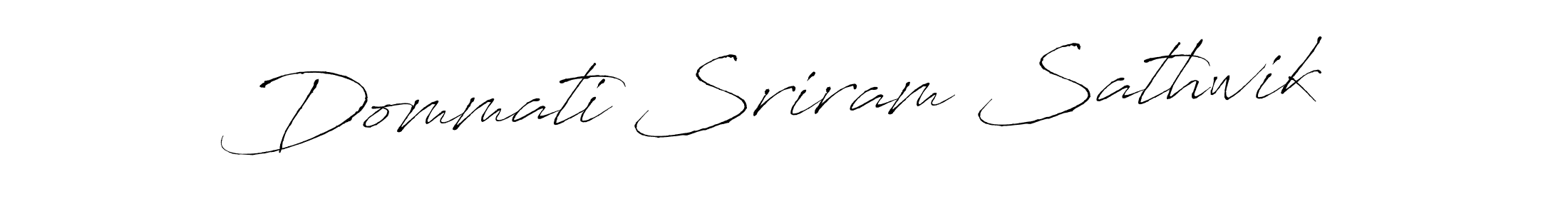 Create a beautiful signature design for name Dommati Sriram Sathwik. With this signature (Antro_Vectra) fonts, you can make a handwritten signature for free. Dommati Sriram Sathwik signature style 6 images and pictures png