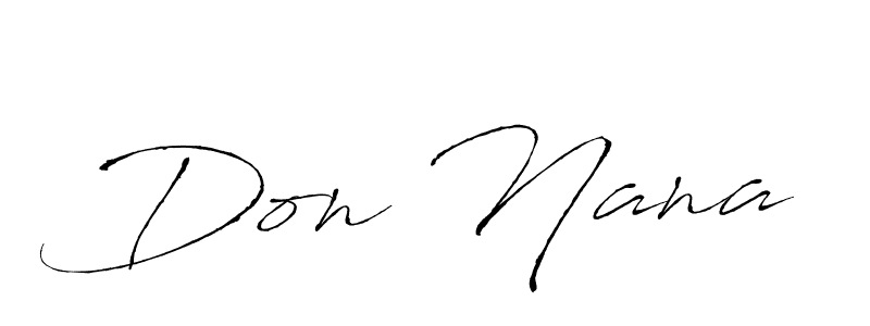 Use a signature maker to create a handwritten signature online. With this signature software, you can design (Antro_Vectra) your own signature for name Don Nana. Don Nana signature style 6 images and pictures png