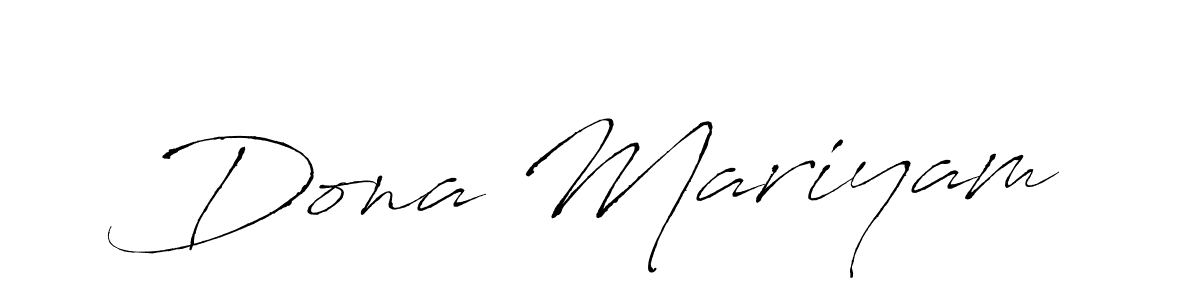 Antro_Vectra is a professional signature style that is perfect for those who want to add a touch of class to their signature. It is also a great choice for those who want to make their signature more unique. Get Dona Mariyam name to fancy signature for free. Dona Mariyam signature style 6 images and pictures png