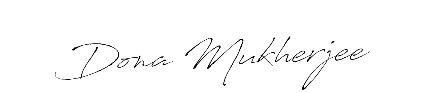 Make a beautiful signature design for name Dona Mukherjee. With this signature (Antro_Vectra) style, you can create a handwritten signature for free. Dona Mukherjee signature style 6 images and pictures png