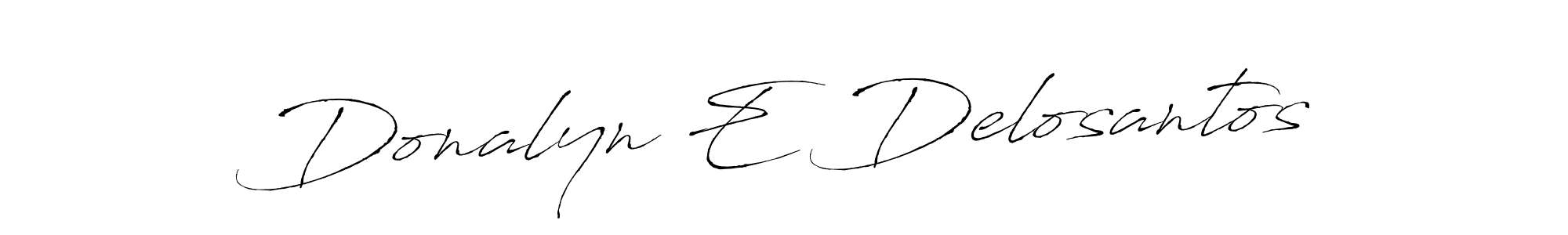 Make a beautiful signature design for name Donalyn E Delosantos. With this signature (Antro_Vectra) style, you can create a handwritten signature for free. Donalyn E Delosantos signature style 6 images and pictures png