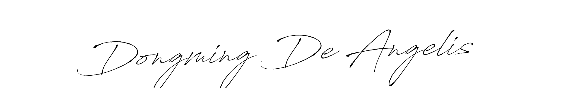 Create a beautiful signature design for name Dongming De Angelis. With this signature (Antro_Vectra) fonts, you can make a handwritten signature for free. Dongming De Angelis signature style 6 images and pictures png