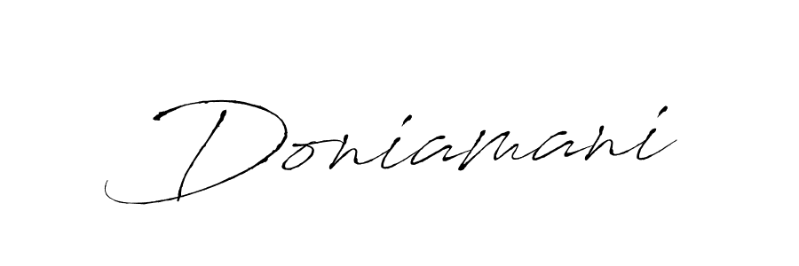 Make a beautiful signature design for name Doniamani. With this signature (Antro_Vectra) style, you can create a handwritten signature for free. Doniamani signature style 6 images and pictures png