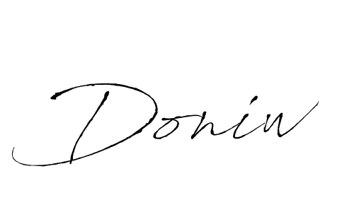 Use a signature maker to create a handwritten signature online. With this signature software, you can design (Antro_Vectra) your own signature for name Doniw. Doniw signature style 6 images and pictures png