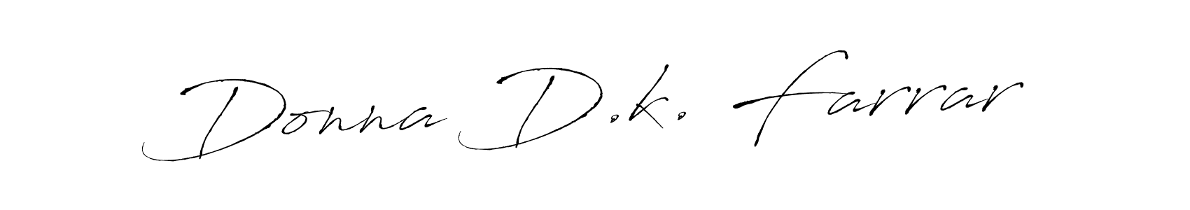 Design your own signature with our free online signature maker. With this signature software, you can create a handwritten (Antro_Vectra) signature for name Donna D.k. Farrar. Donna D.k. Farrar signature style 6 images and pictures png