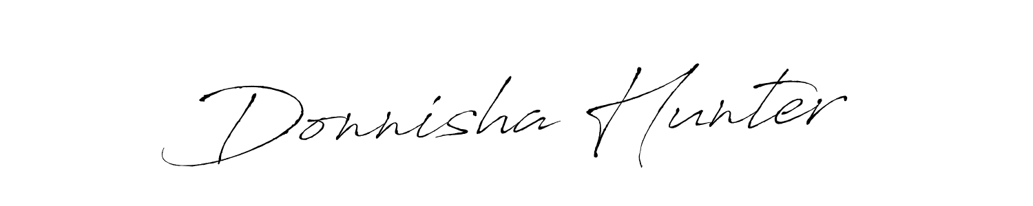 How to make Donnisha Hunter name signature. Use Antro_Vectra style for creating short signs online. This is the latest handwritten sign. Donnisha Hunter signature style 6 images and pictures png
