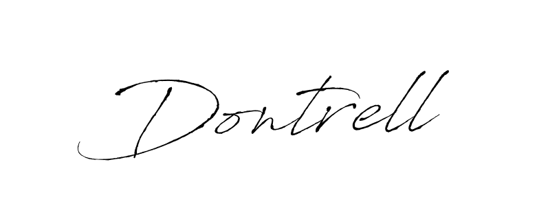 Use a signature maker to create a handwritten signature online. With this signature software, you can design (Antro_Vectra) your own signature for name Dontrell. Dontrell signature style 6 images and pictures png