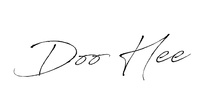 How to make Doo Hee name signature. Use Antro_Vectra style for creating short signs online. This is the latest handwritten sign. Doo Hee signature style 6 images and pictures png