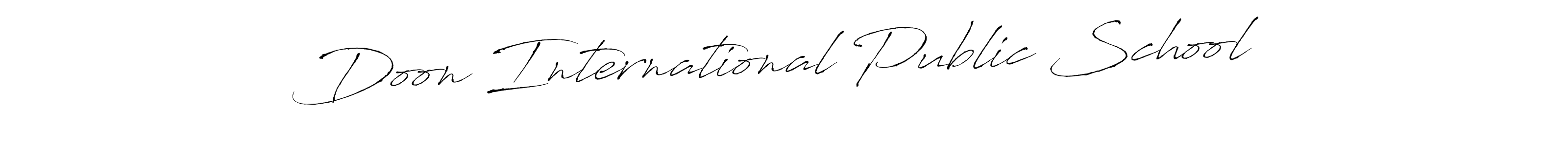 Create a beautiful signature design for name Doon International Public School. With this signature (Antro_Vectra) fonts, you can make a handwritten signature for free. Doon International Public School signature style 6 images and pictures png