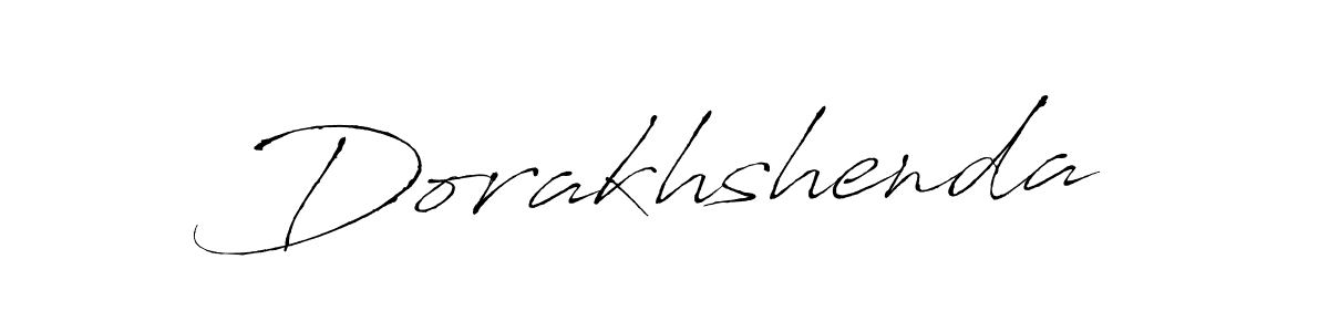 Make a beautiful signature design for name Dorakhshenda. With this signature (Antro_Vectra) style, you can create a handwritten signature for free. Dorakhshenda signature style 6 images and pictures png