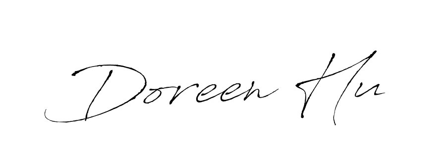 if you are searching for the best signature style for your name Doreen Hu. so please give up your signature search. here we have designed multiple signature styles  using Antro_Vectra. Doreen Hu signature style 6 images and pictures png