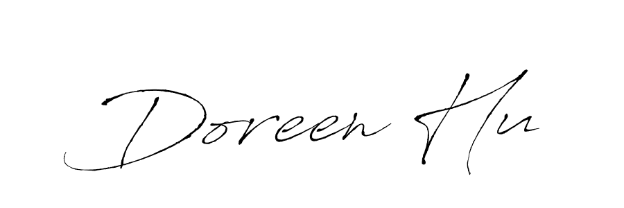You should practise on your own different ways (Antro_Vectra) to write your name (Doreen Hu) in signature. don't let someone else do it for you. Doreen Hu signature style 6 images and pictures png