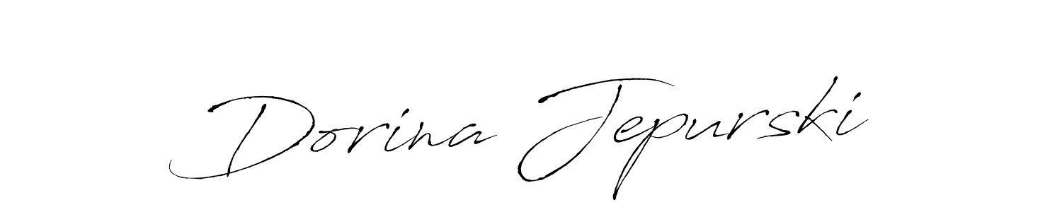 How to make Dorina Jepurski name signature. Use Antro_Vectra style for creating short signs online. This is the latest handwritten sign. Dorina Jepurski signature style 6 images and pictures png