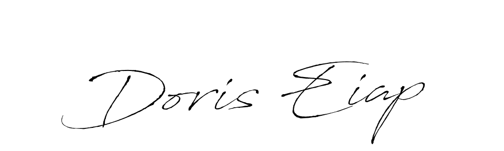 The best way (Antro_Vectra) to make a short signature is to pick only two or three words in your name. The name Doris Eiap include a total of six letters. For converting this name. Doris Eiap signature style 6 images and pictures png