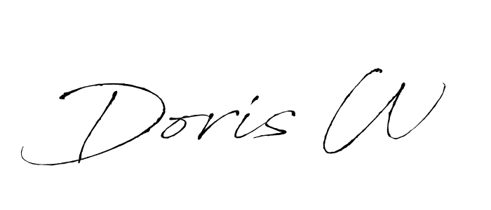 You should practise on your own different ways (Antro_Vectra) to write your name (Doris W) in signature. don't let someone else do it for you. Doris W signature style 6 images and pictures png