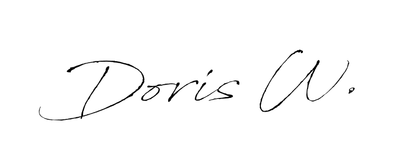 Doris W. stylish signature style. Best Handwritten Sign (Antro_Vectra) for my name. Handwritten Signature Collection Ideas for my name Doris W.. Doris W. signature style 6 images and pictures png