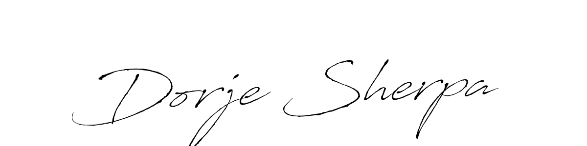 The best way (Antro_Vectra) to make a short signature is to pick only two or three words in your name. The name Dorje Sherpa include a total of six letters. For converting this name. Dorje Sherpa signature style 6 images and pictures png